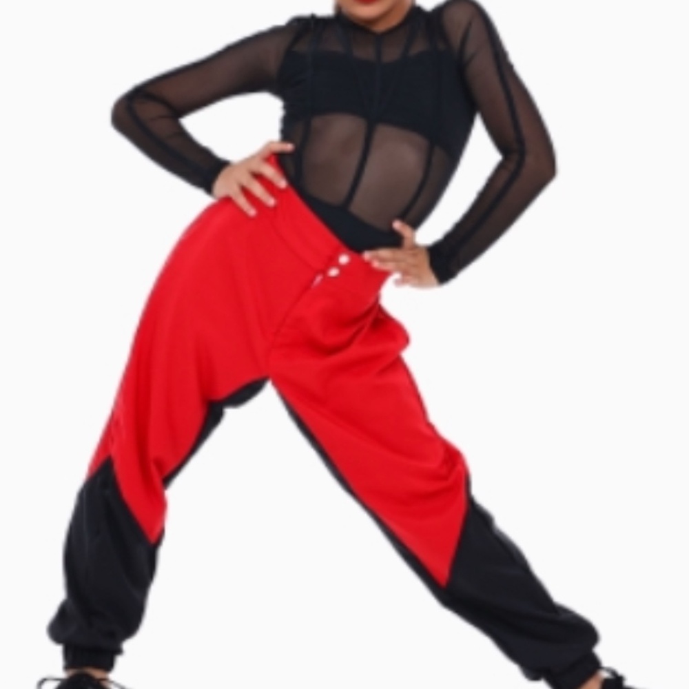 Red and Black Matching Dance set